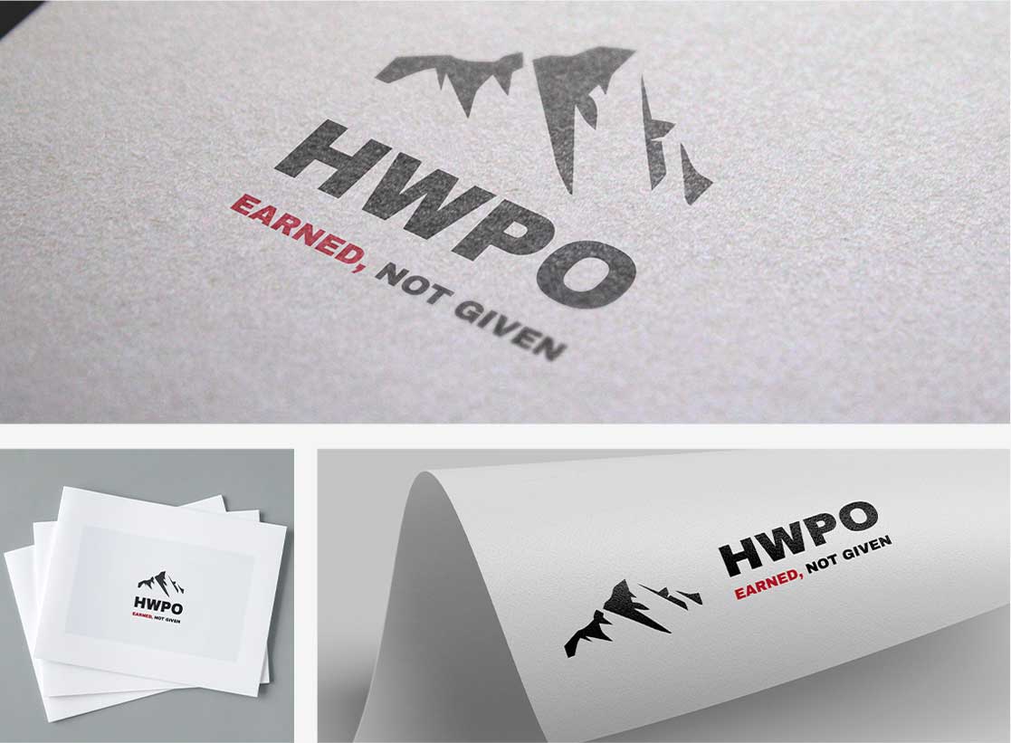 طراحی لوگو، فونت و رنگ سازماین برای شرکت HWPO